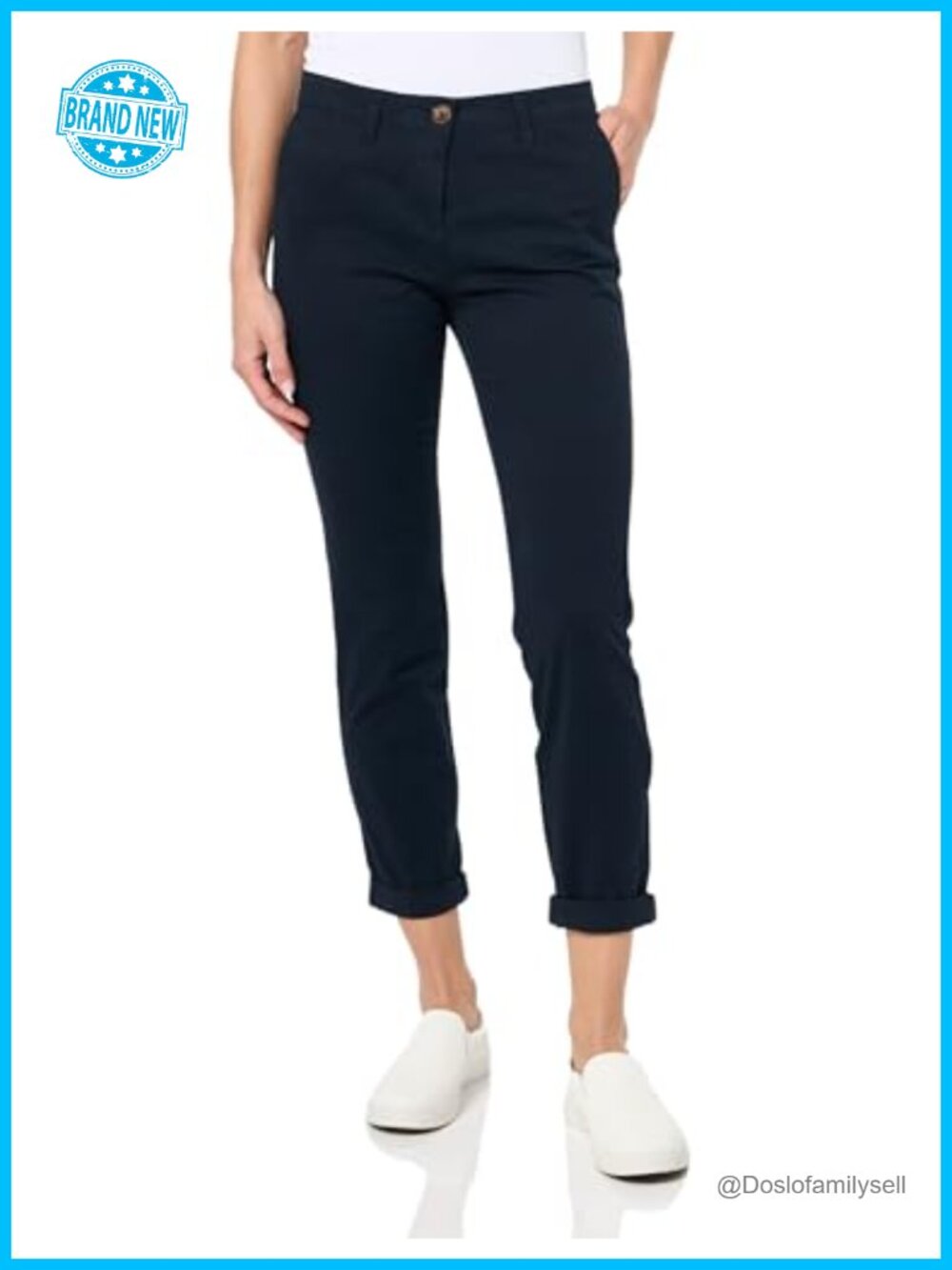 Chino Pants Mid Rise Straight Leg Relaxed Fit Stretch Cotton